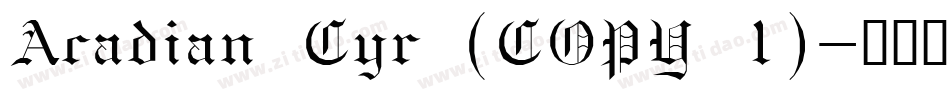 Acadian Cyr (COPY 1)字体转换
